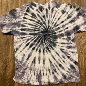 Navy blue and black tie-dye tee